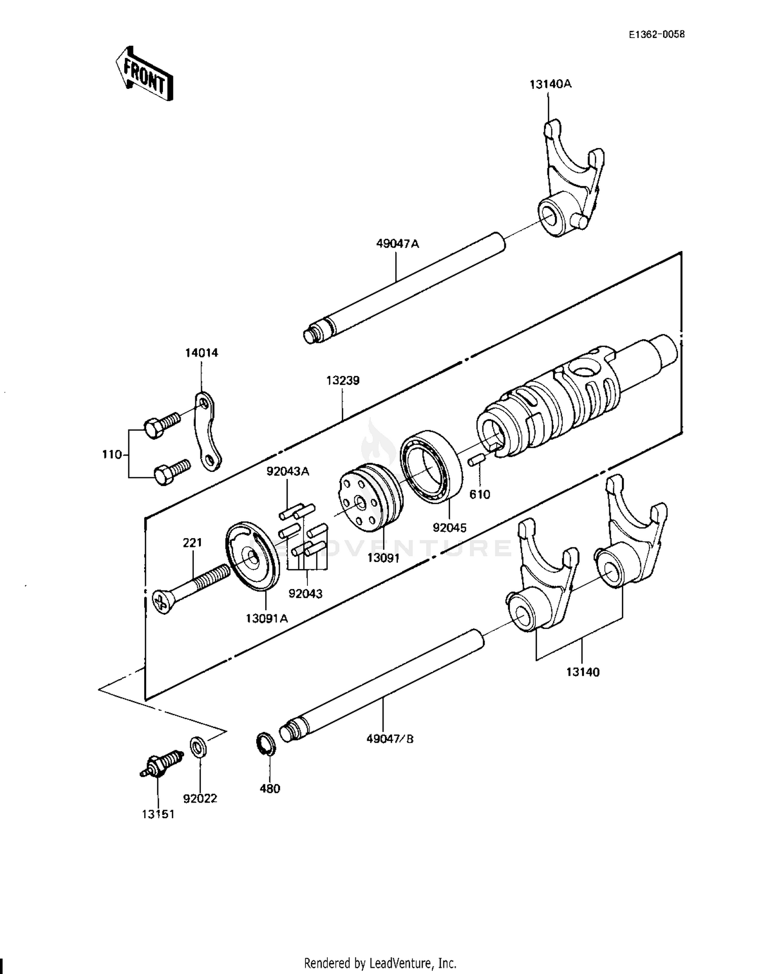GEAR CHANGE DRUM & FORKS