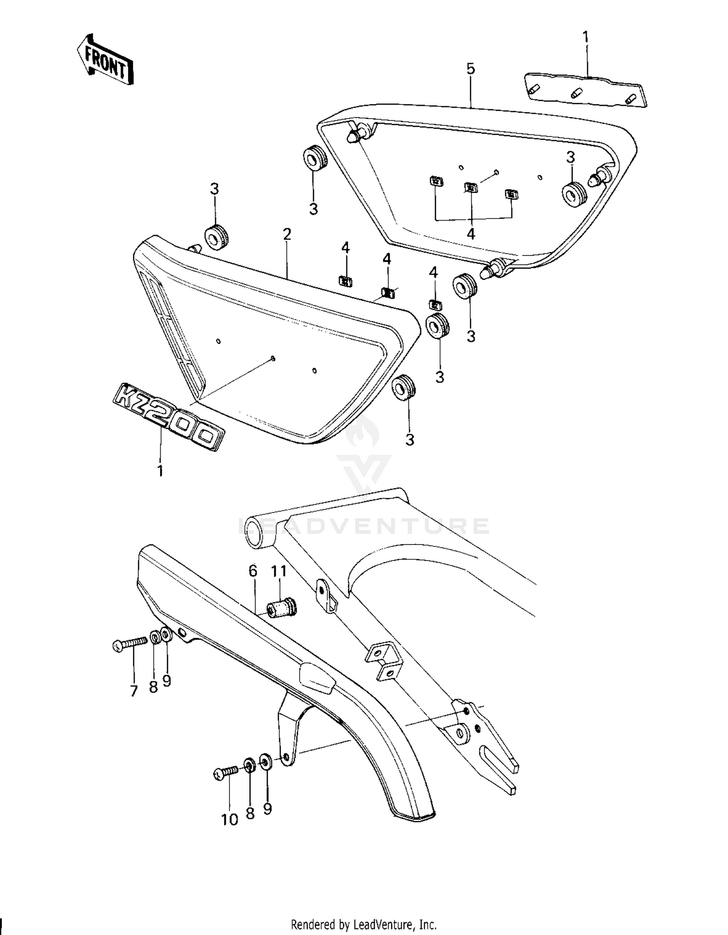 SIDE COVERS/CHAIN COVER