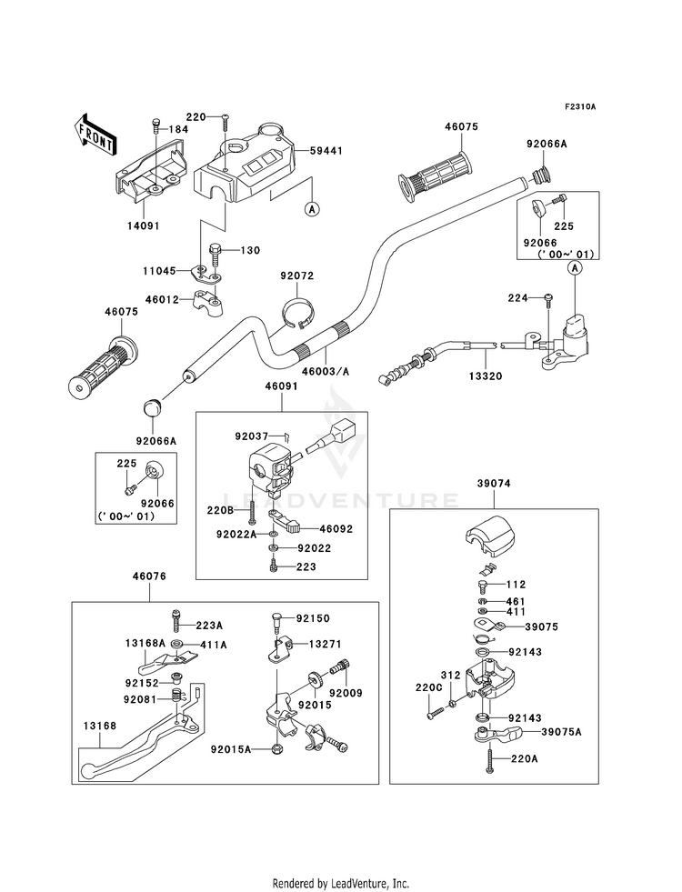 Handlebar (Klf300-C12-C14) Schematic