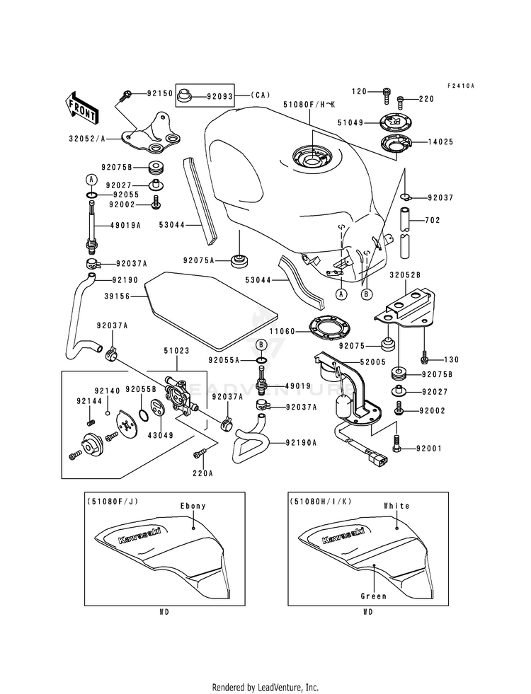 Fuel Tank (Zx600-E2) Schematic