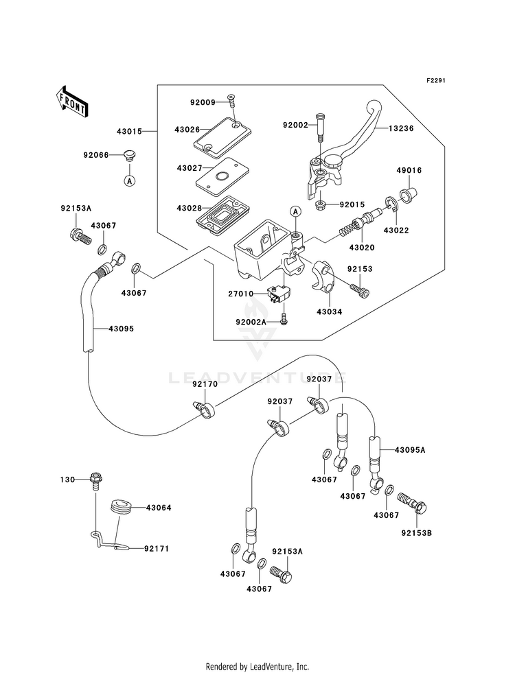 Front Master Cylinder Schematic