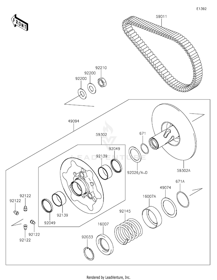 Driven Converter/Drive Belt Schematic