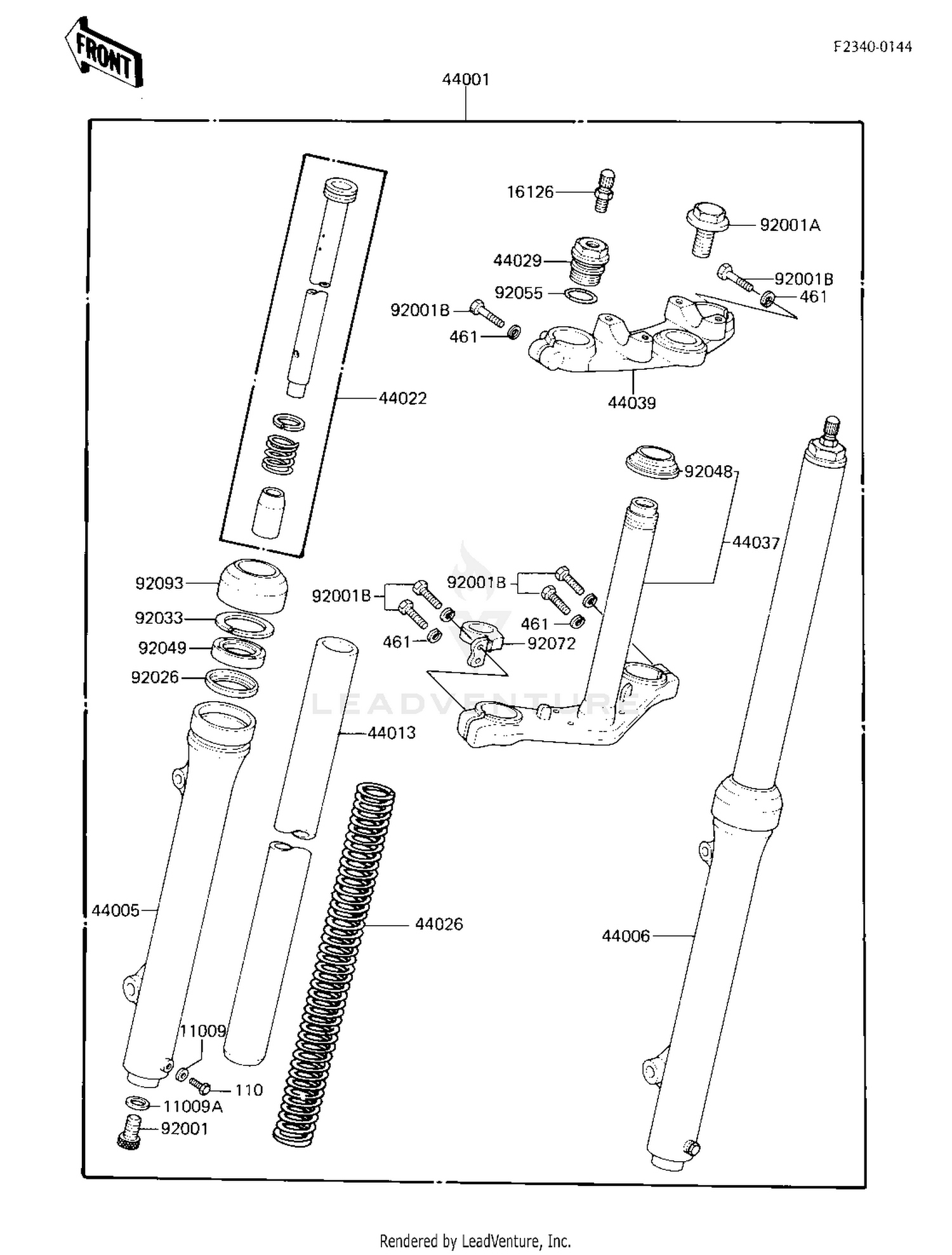 FRONT FORK (F/NO.007514-)