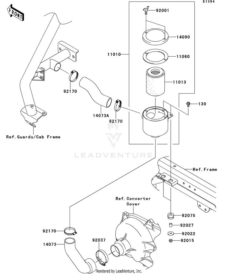 Air Cleaner-Belt Converter(G9f/Gaf) Schematic