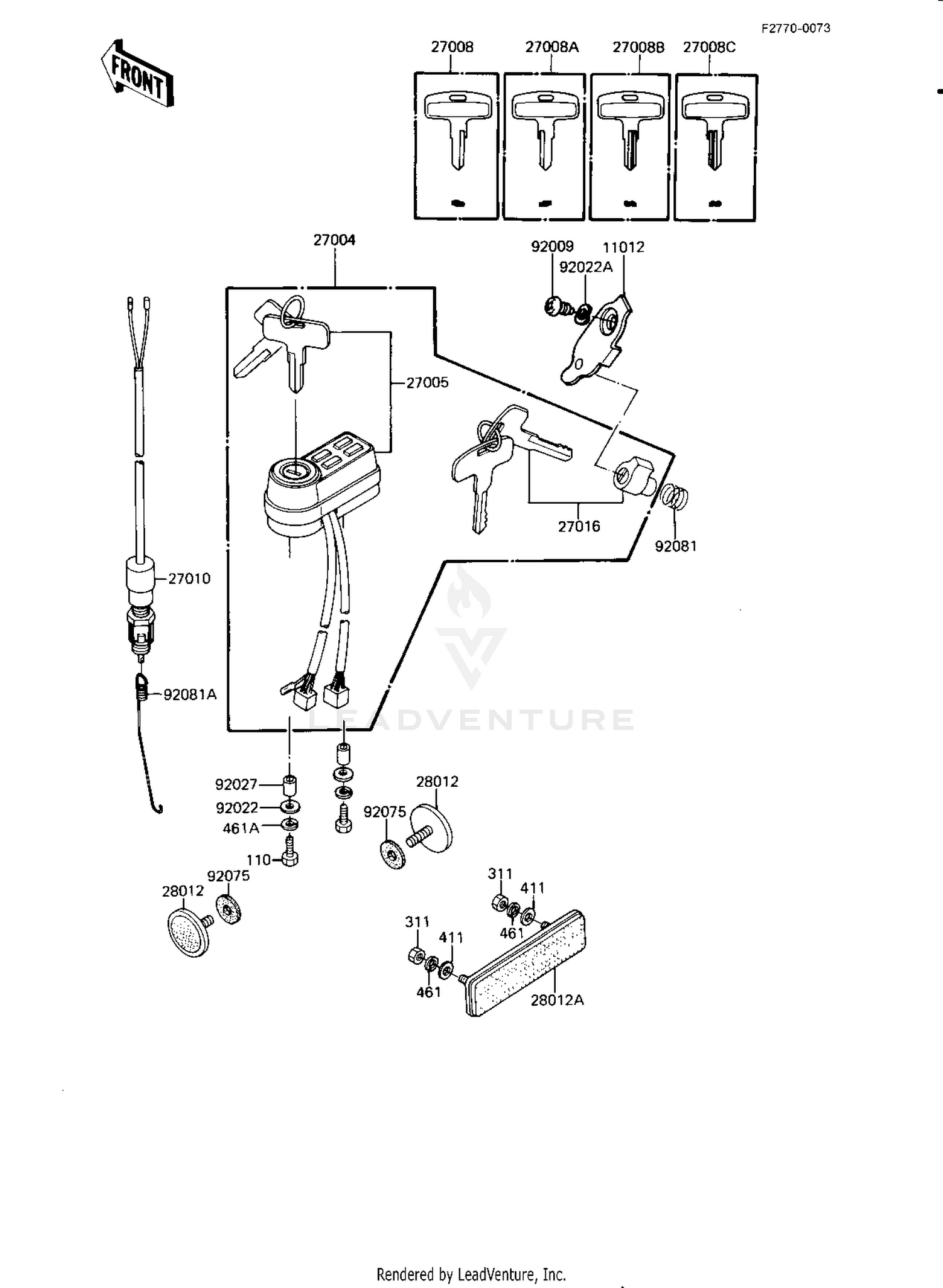 IGNITION SWITCH/LOCKS/REFLECTORS ('82-'8