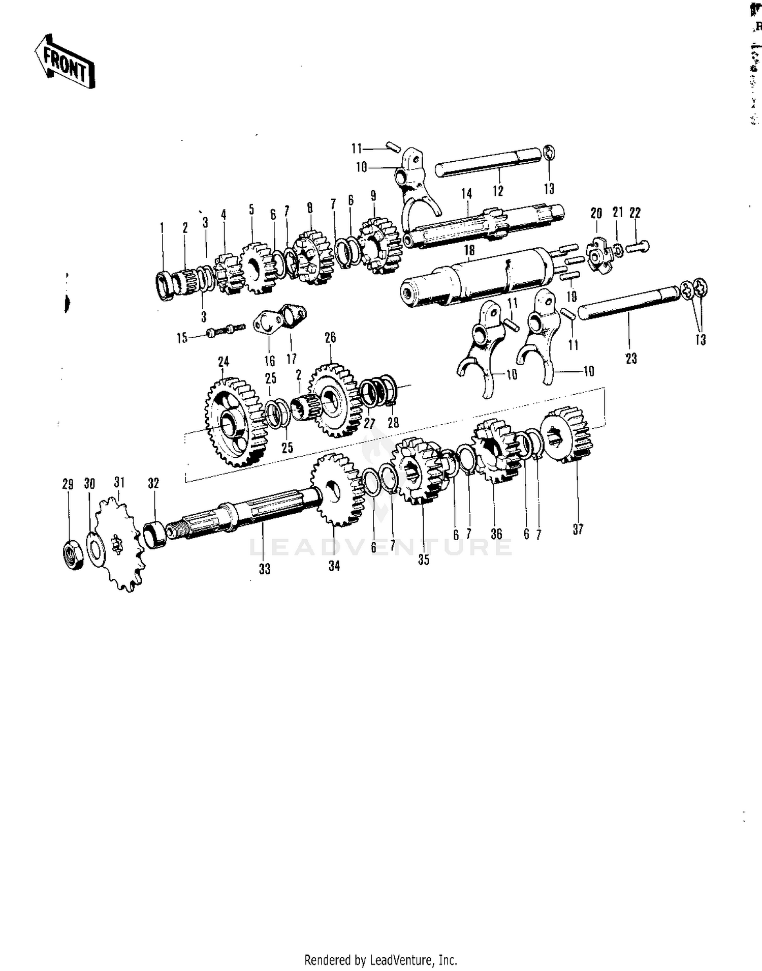 TRANSMISSION/CHANGE DRUM ('71 F81M)