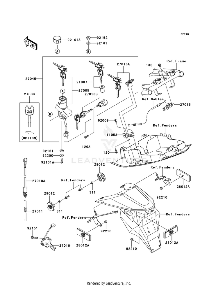 Ignition Switch/Locks/Reflectors Schematic