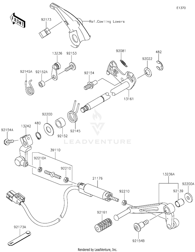 Gear Change Mechanism Schematic