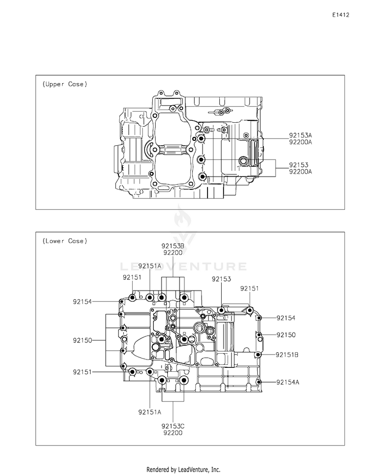Crankcase Bolt Pattern Schematic