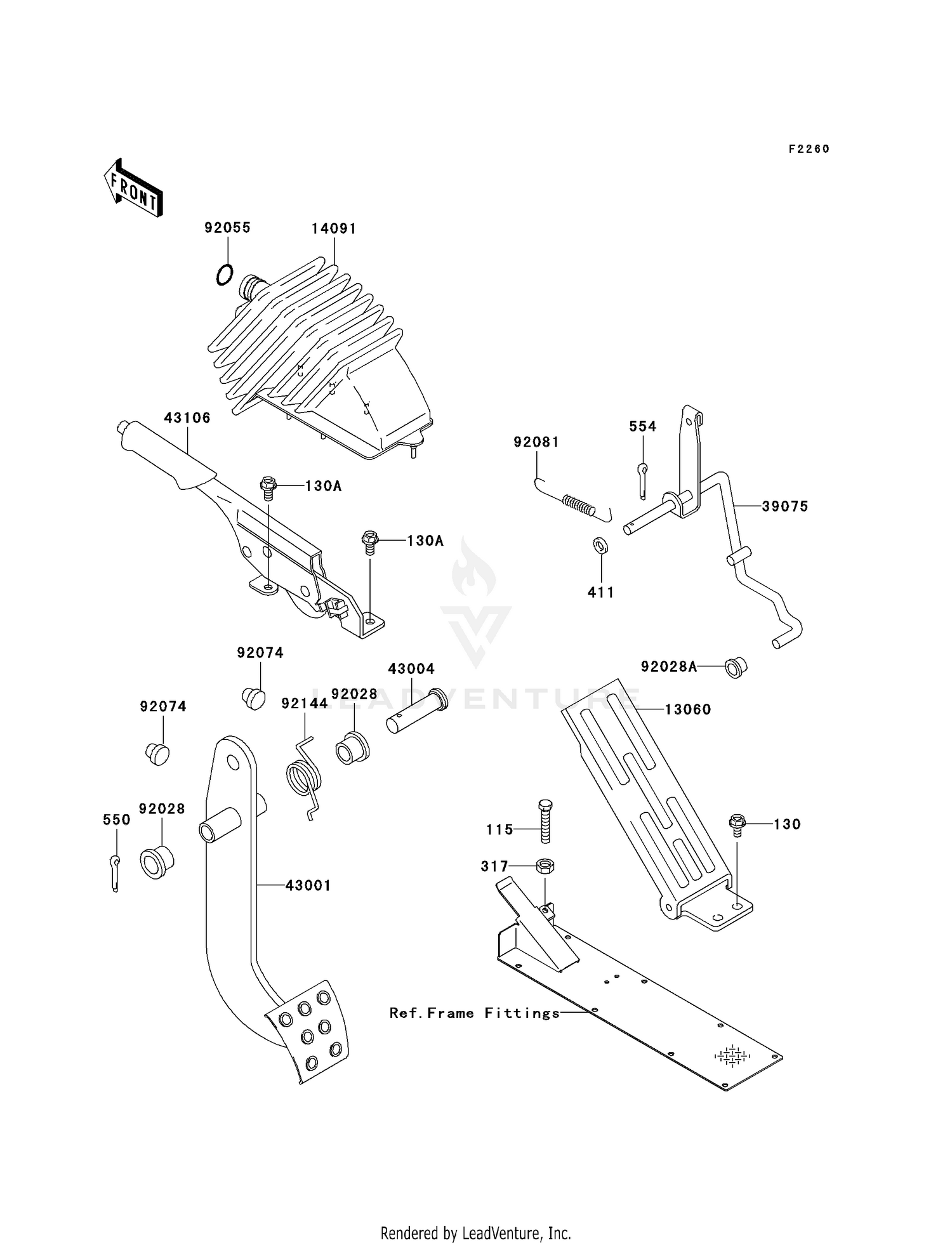 BRAKE PEDAL/THROTTLE LEVER