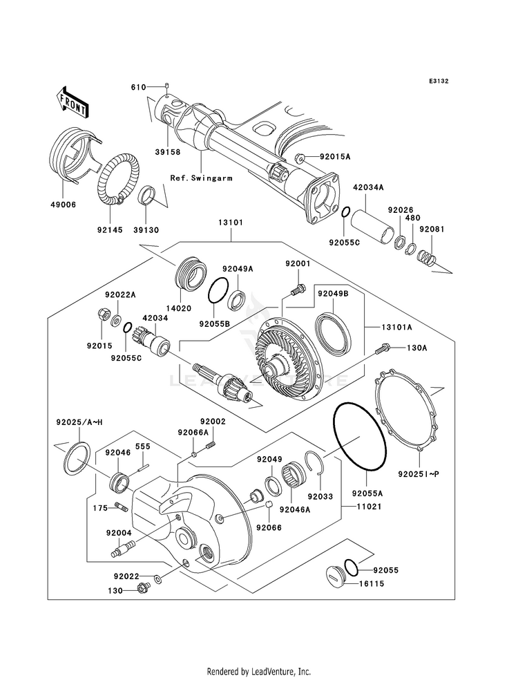 Drive Shaft/Final Gear Schematic
