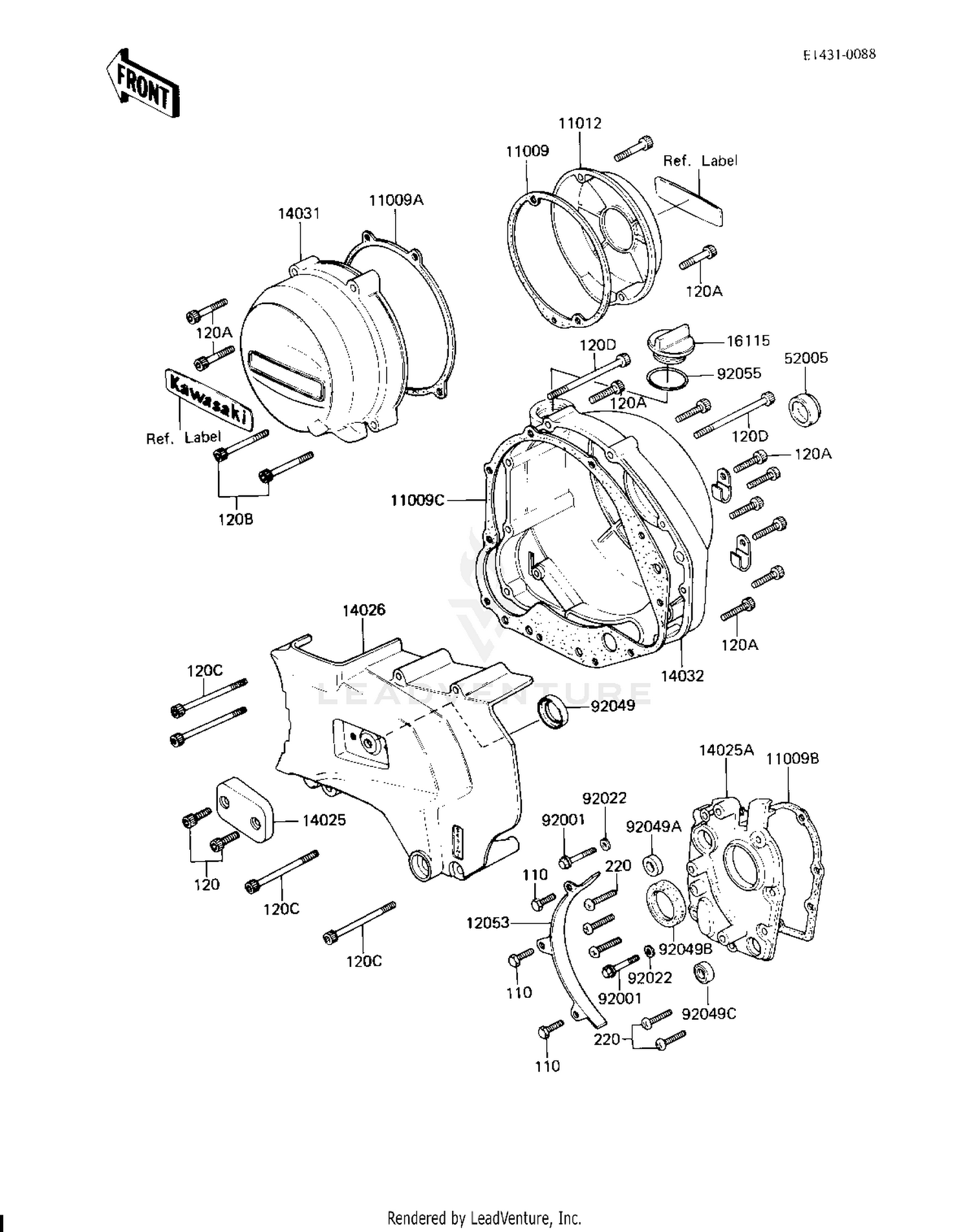 ENGINE COVERS (KZ750-H4)