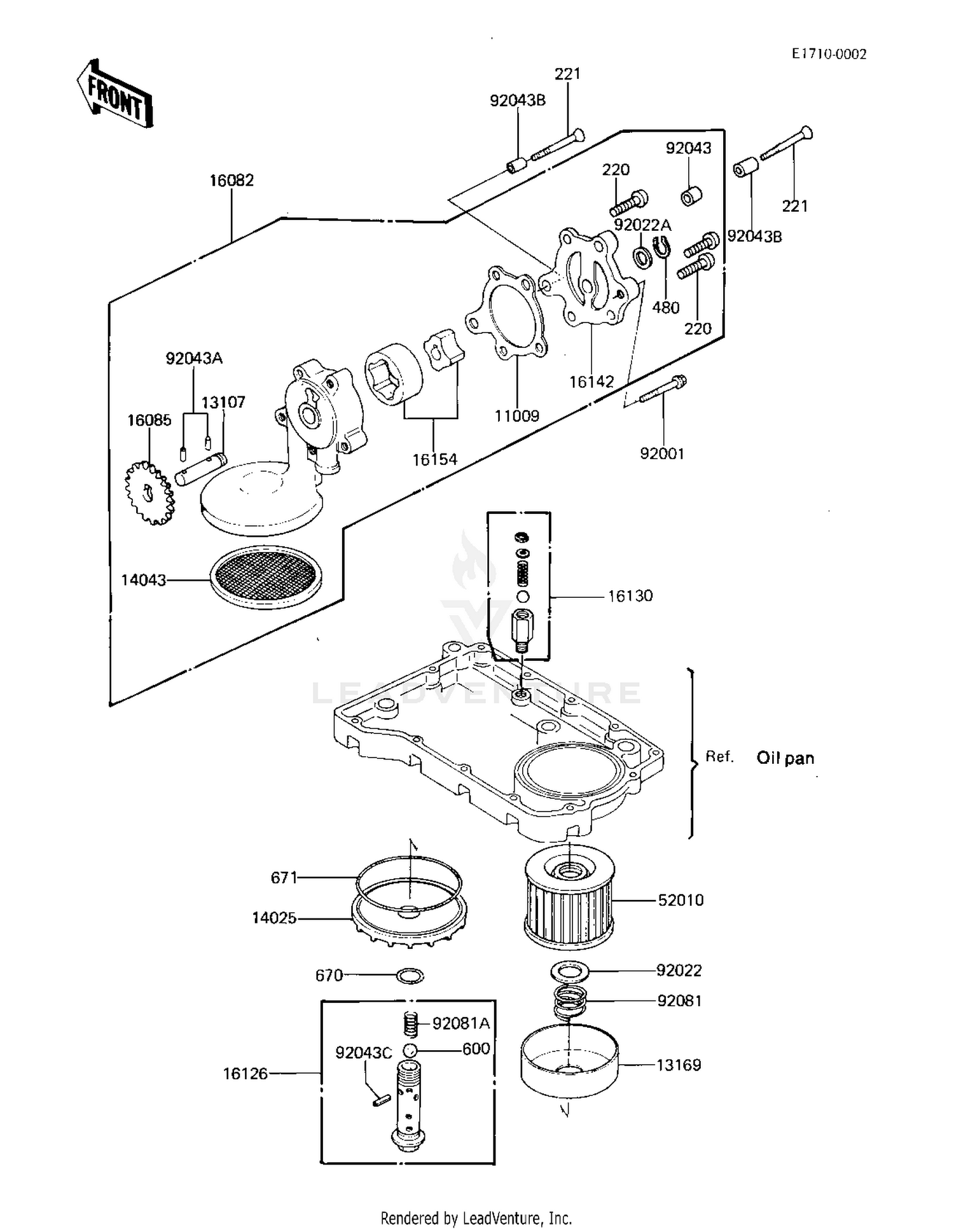 OIL PUMP/OIL FILTER ('81 -'82 KZ750-E2/E