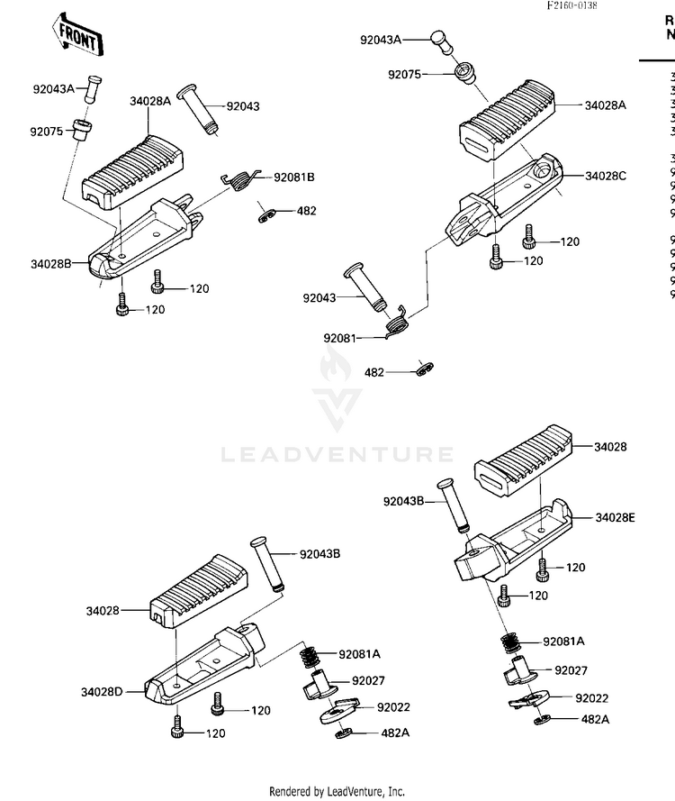 Footrests Schematic
