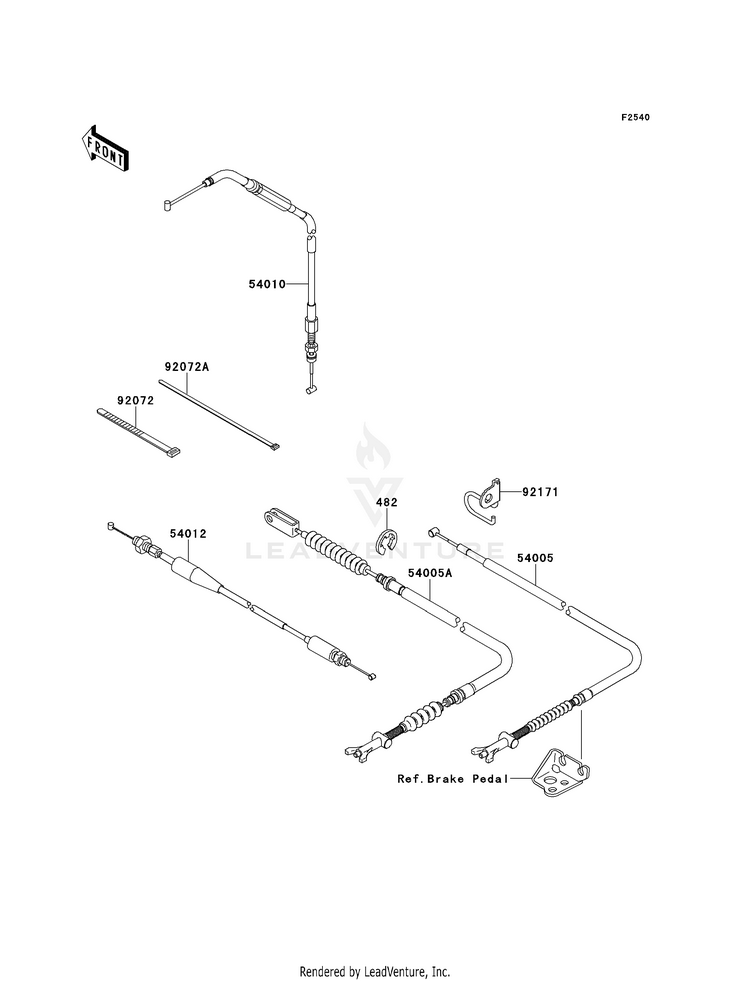 Cables KVF750D8F Brute Force 750 4x4i (2008) Schematic