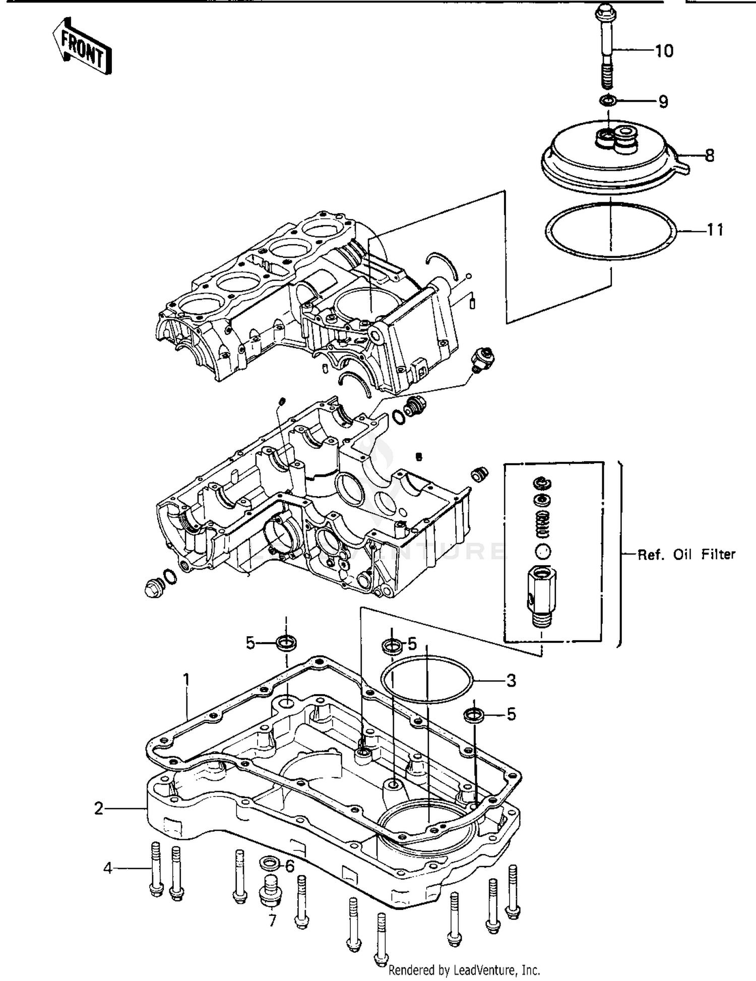BREATHER COVER/OIL PAN ('80 KZY 50-E1)