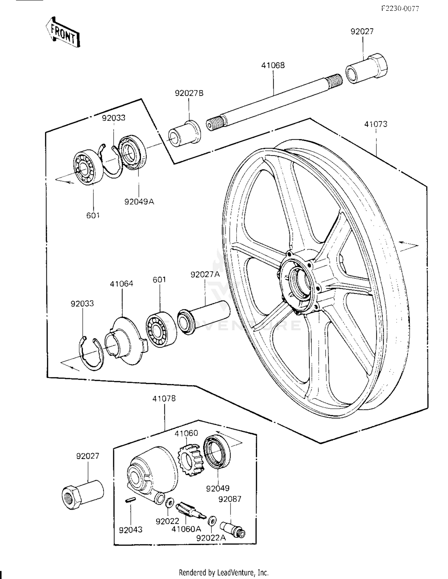 FRONT WHEEL/HUB