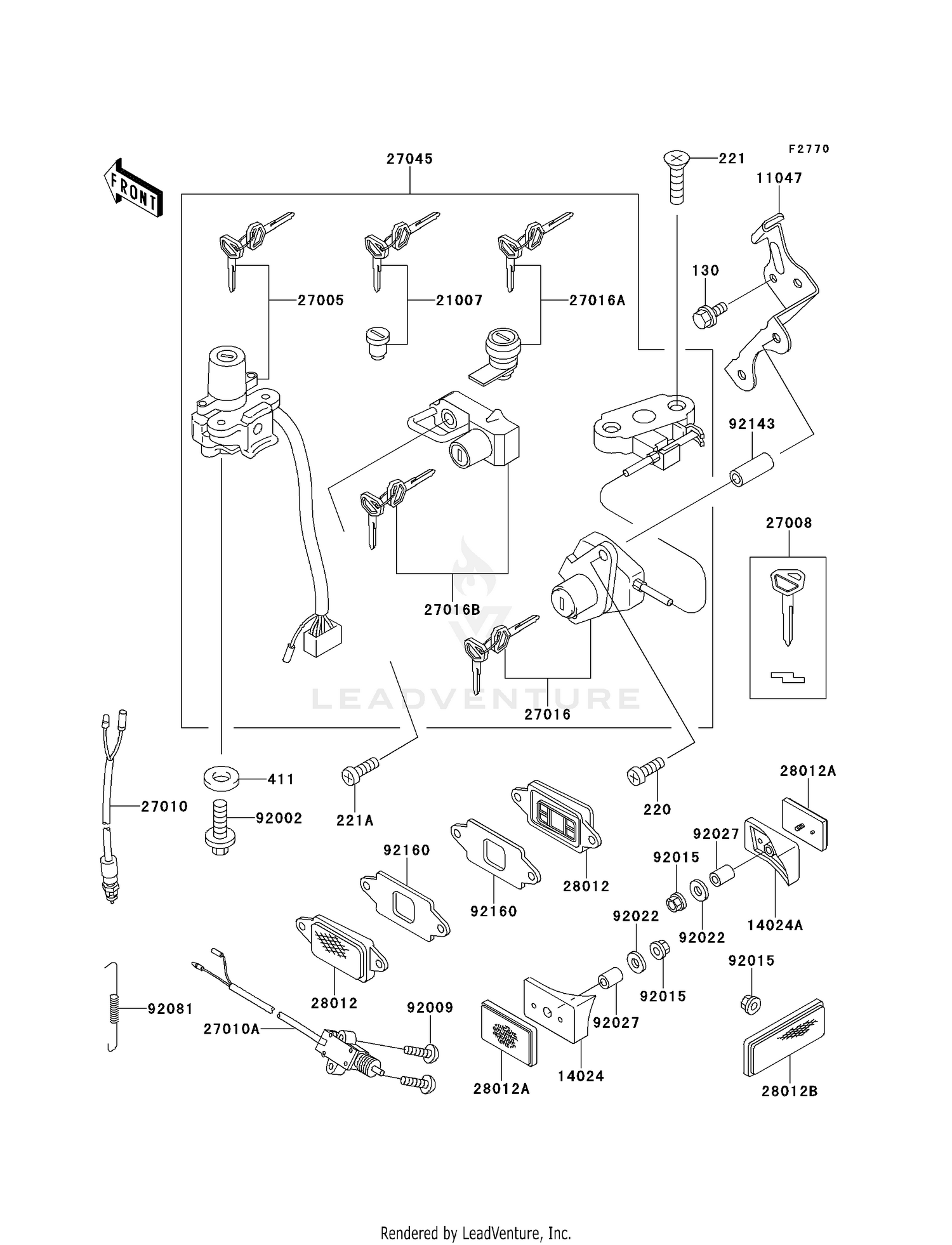 IGNITION SWITCH/LOCKS/REFLECTORS