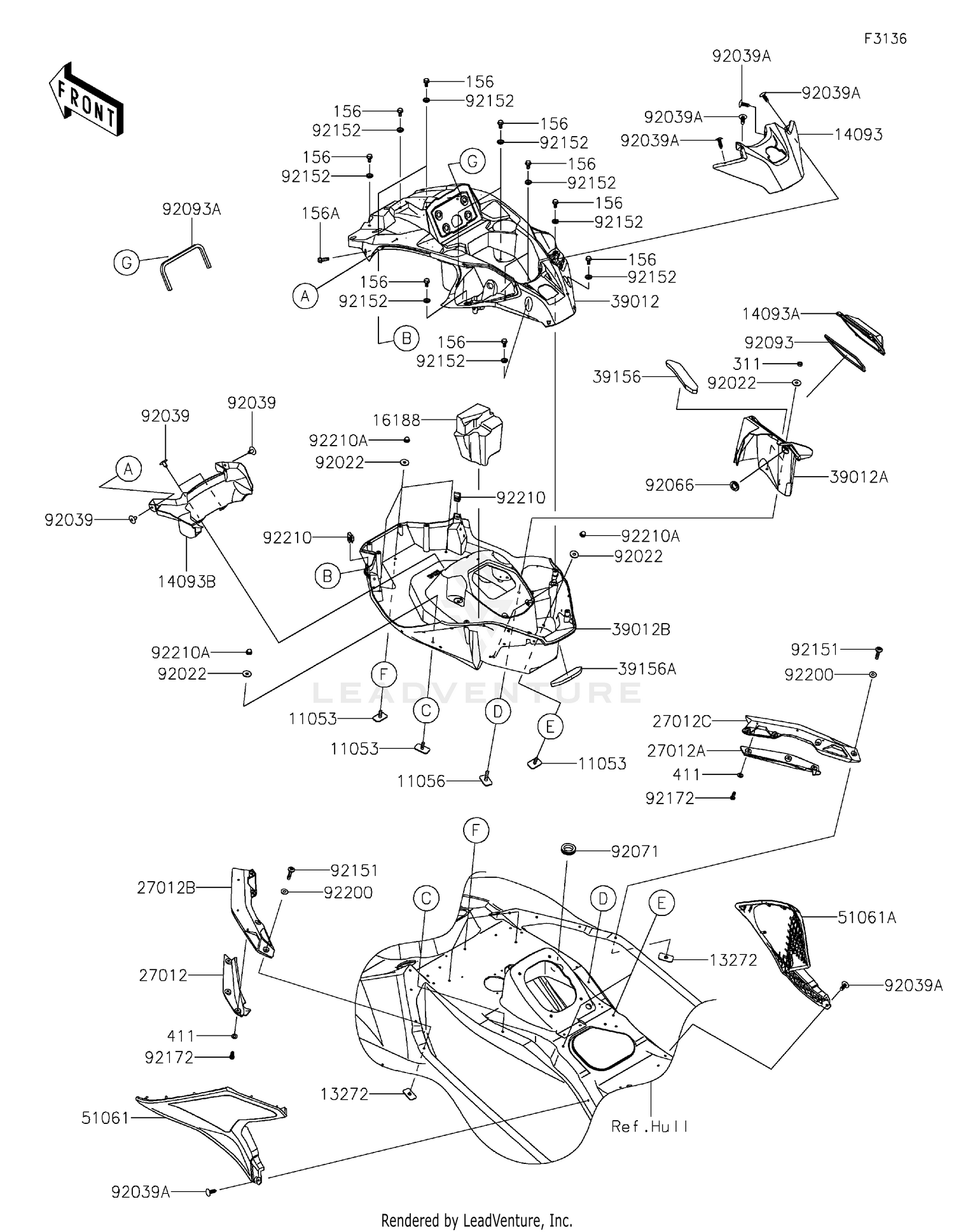 Hull Middle Fittings