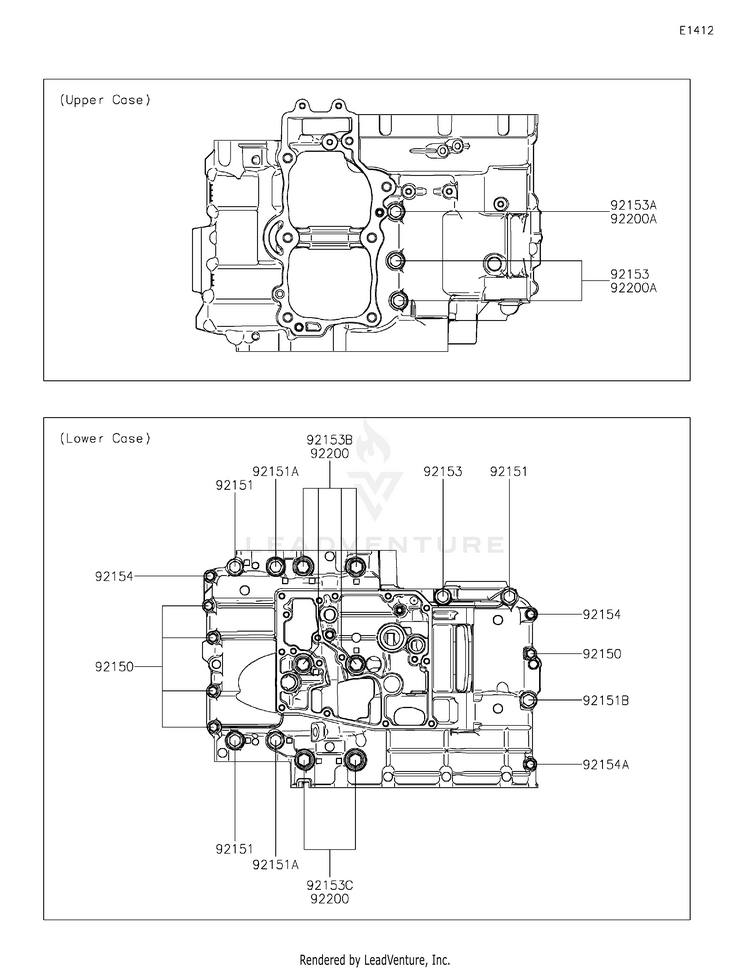 Crankcase Bolt Pattern Schematic