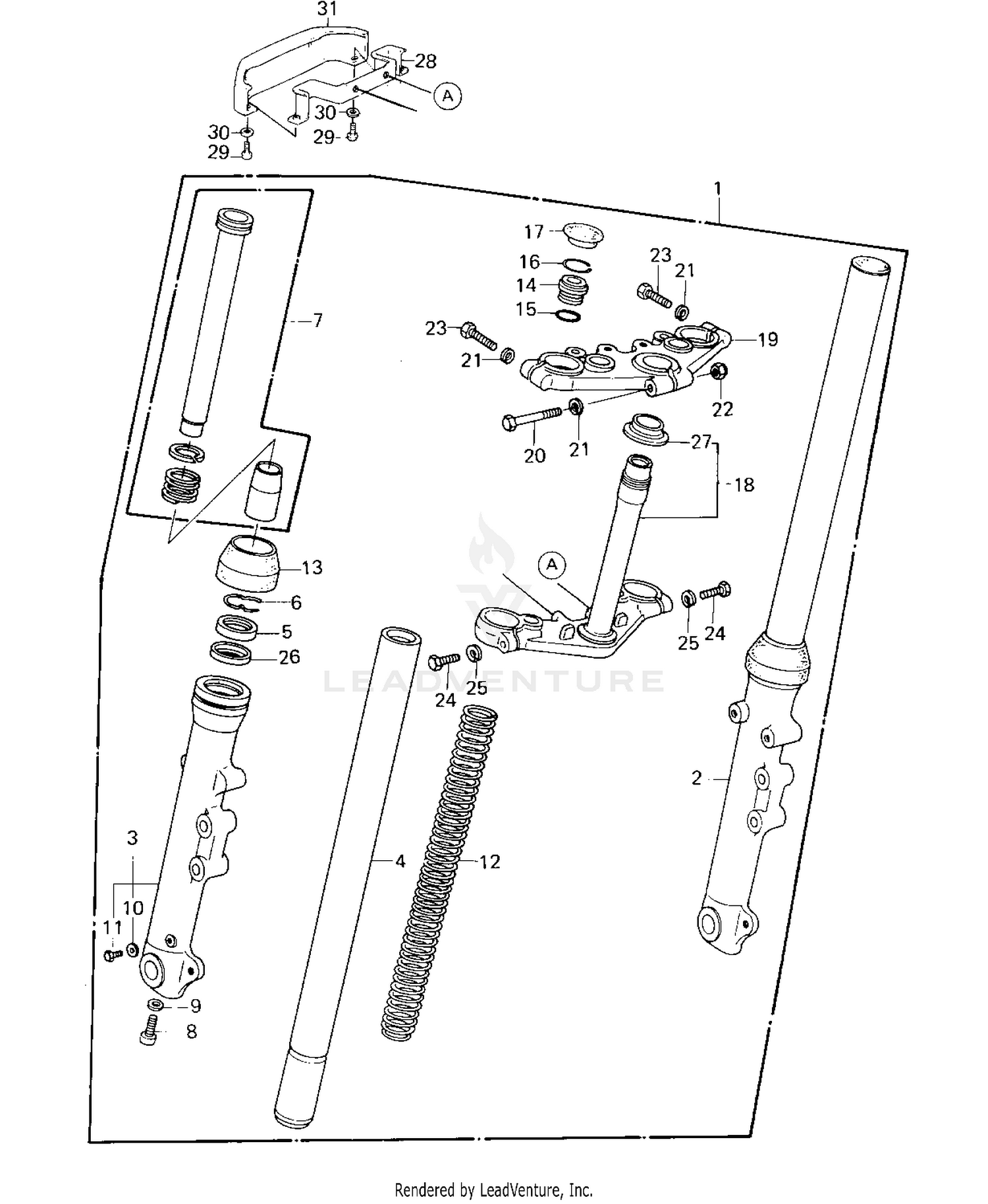 FRONT FORK ('80 D1)
