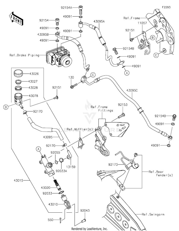 Rear Master Cylinder Schematic
