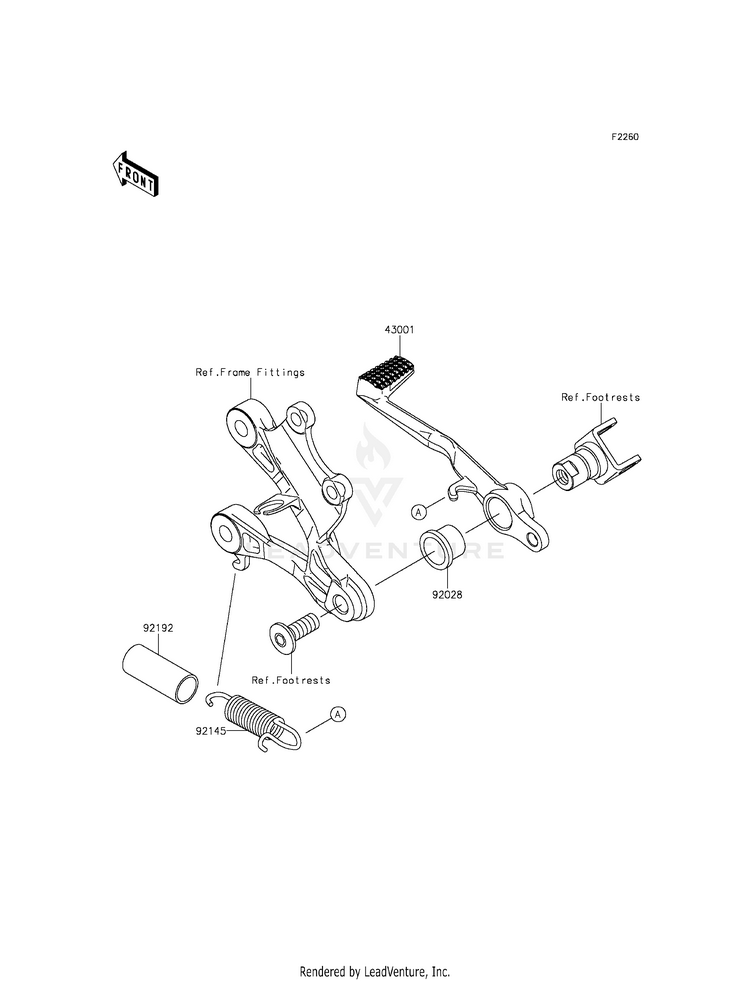 Brake Pedal/Torque Link Schematic