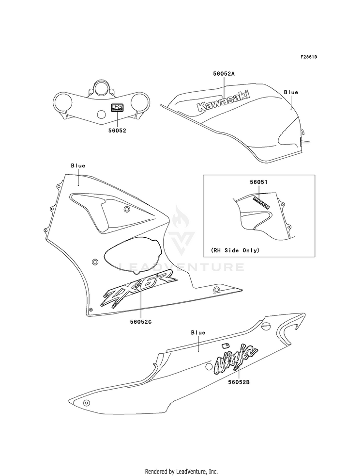Decals (Blue)(Ca,Us)(Zx600-J2) Schematic