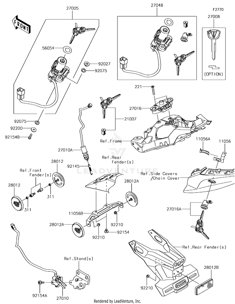 Ignition Switch/Locks/Reflectors Schematic