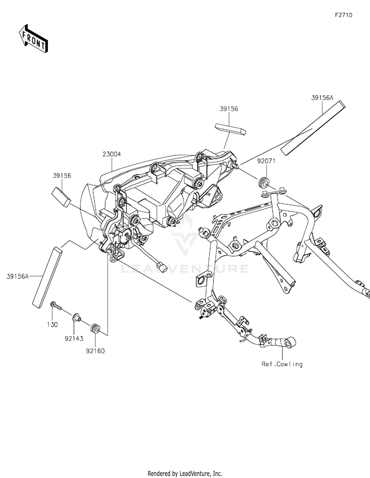 Headlight(S) EX400GPFBL Ninja 400 ABS (2023) Schematic