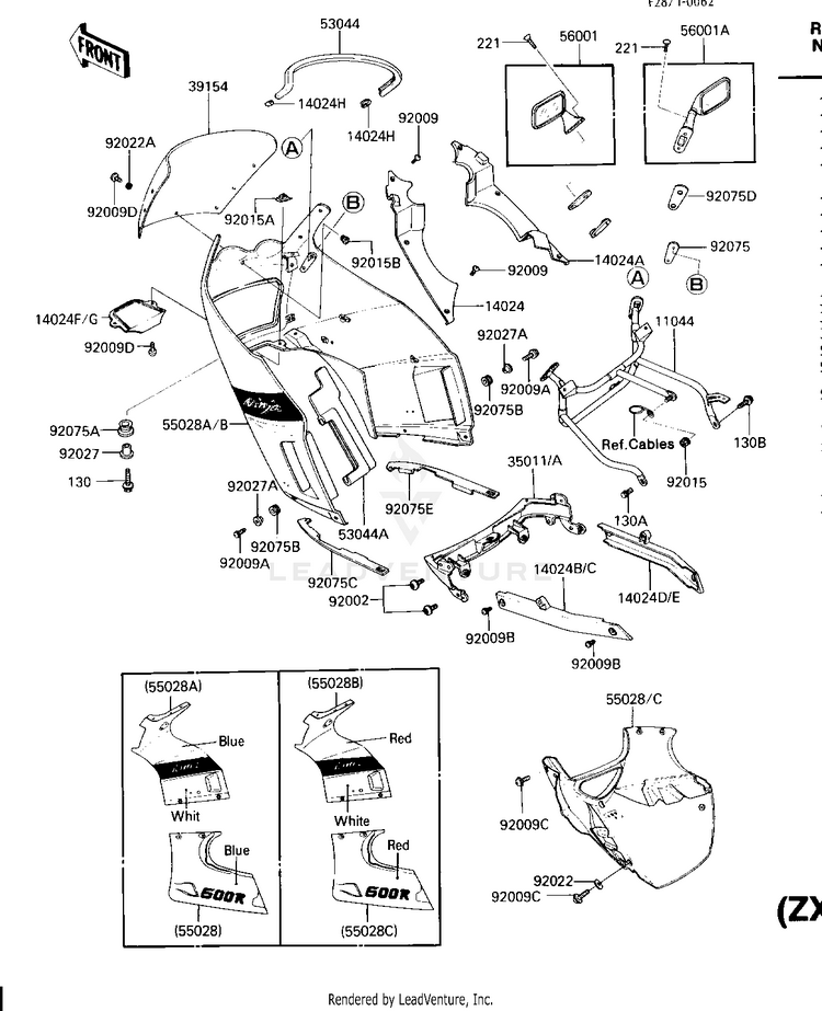 Fairing (Zx600-A2) Schematic