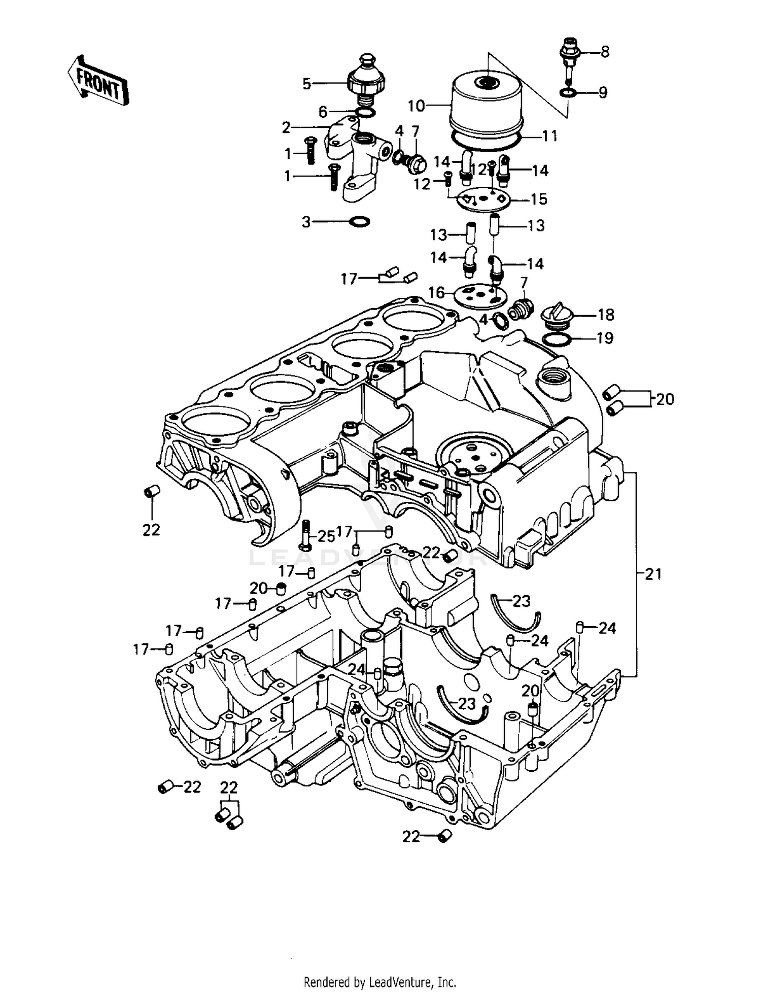 CRANKCASE/BREATHER COVER ('79-'80 B3/B4)