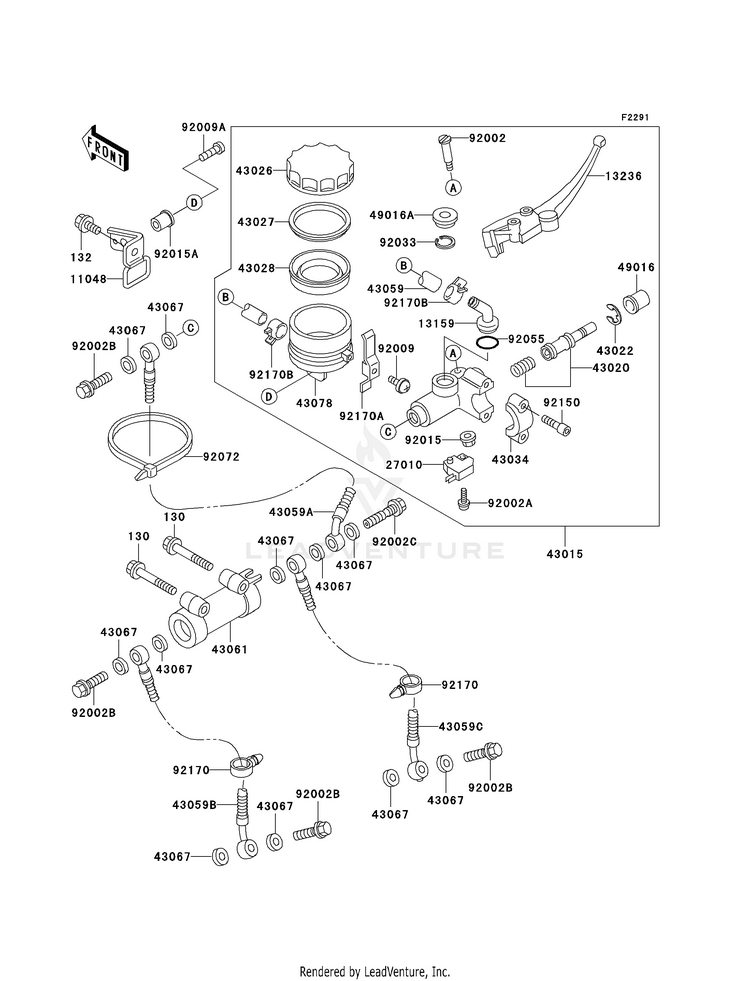 Front Master Cylinder Schematic