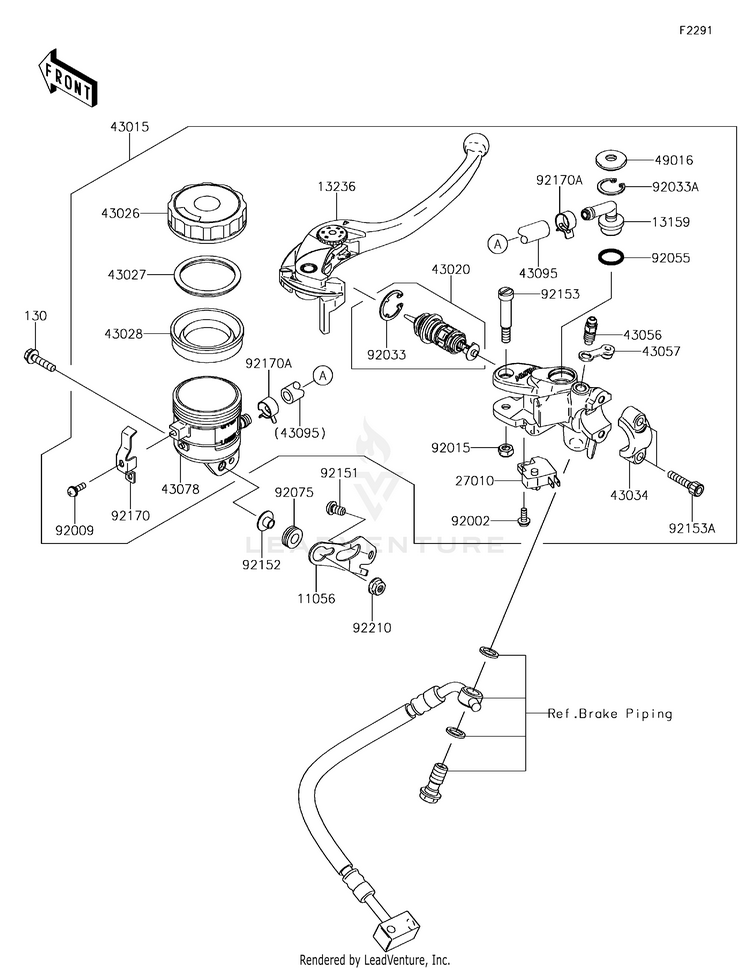 Front Master Cylinder Schematic