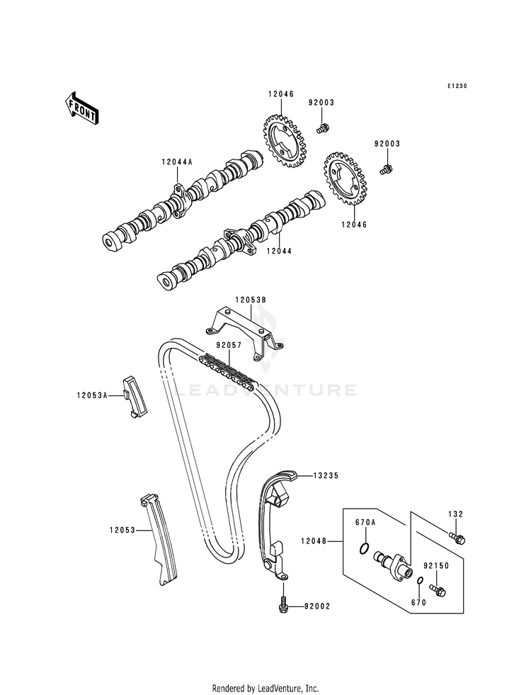 Camshaft(S)/Tensioner Schematic