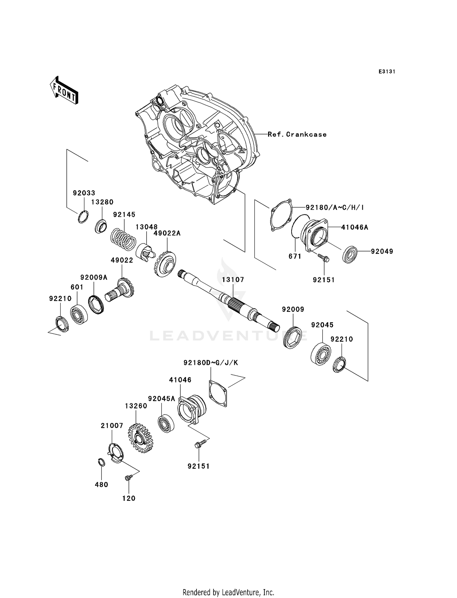 FRONT BEVEL GEAR