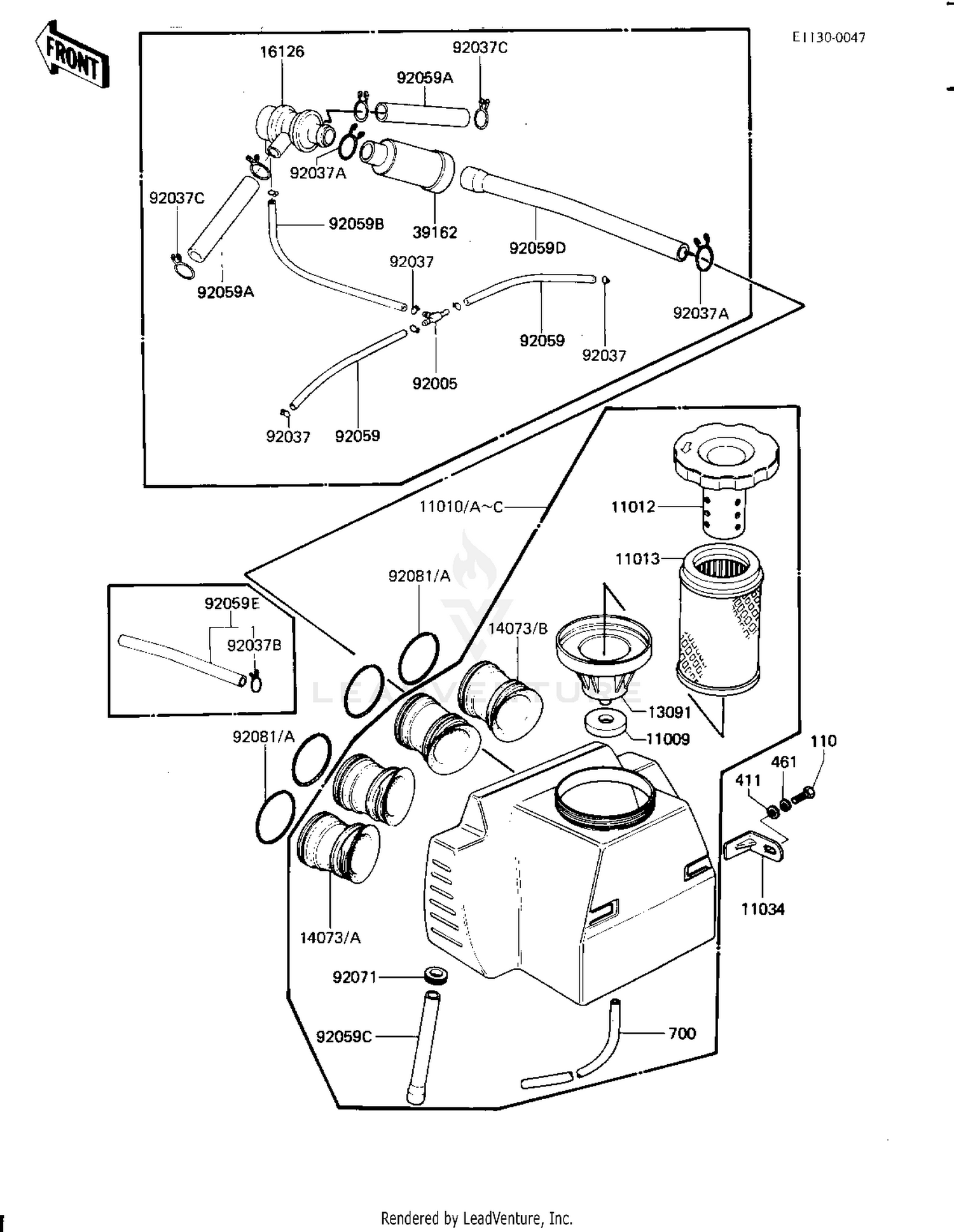 AIR CLEANER ('81-'82 H1/H2)