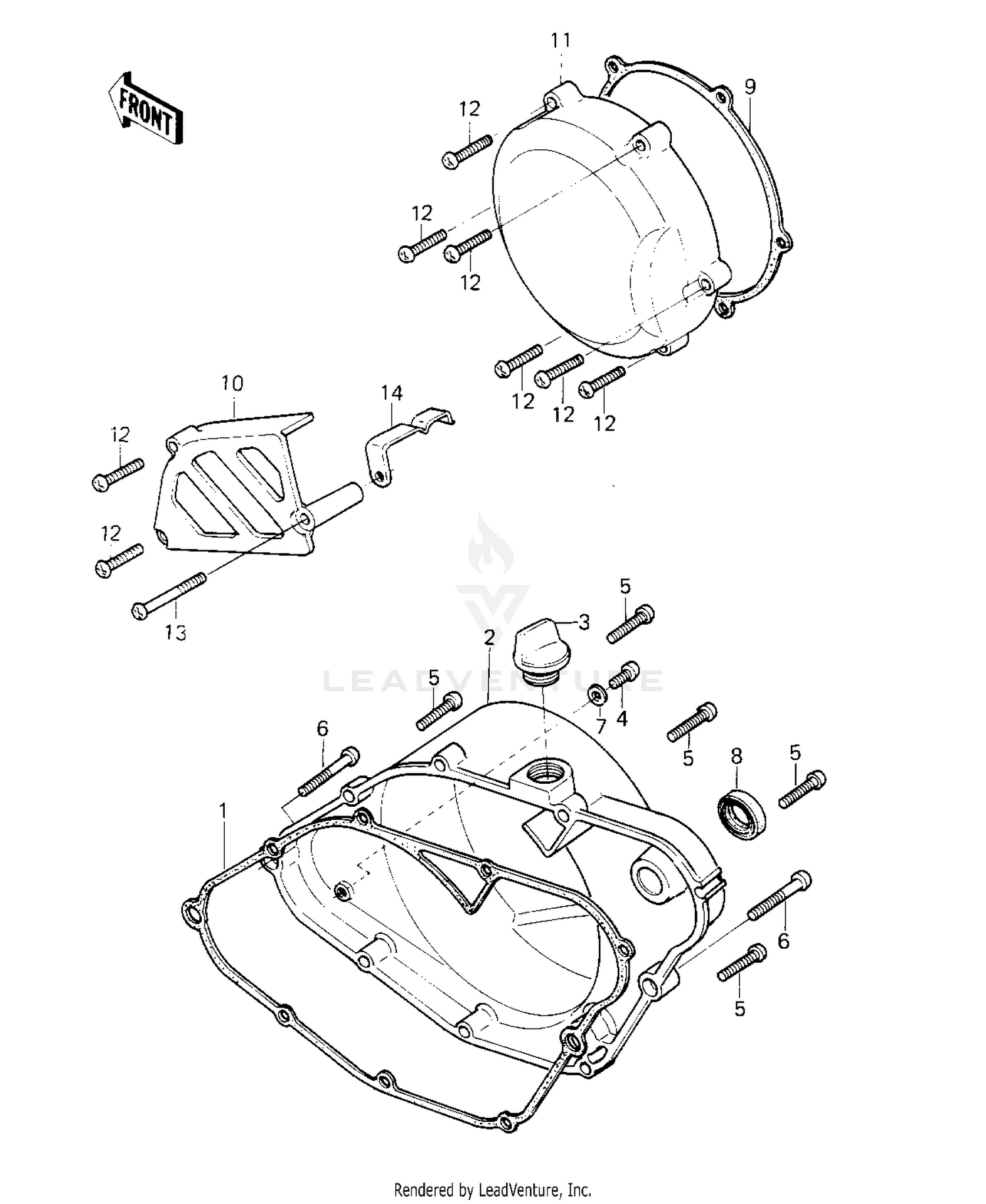 ENGINE COVERS ('81KDX250-B1)