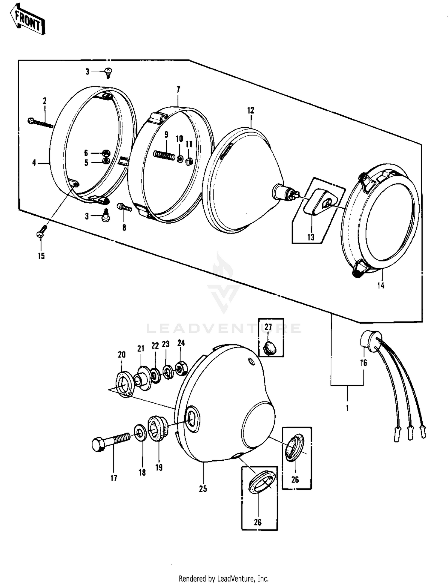 HEADLIGHT ('77-'78 B1/B2)