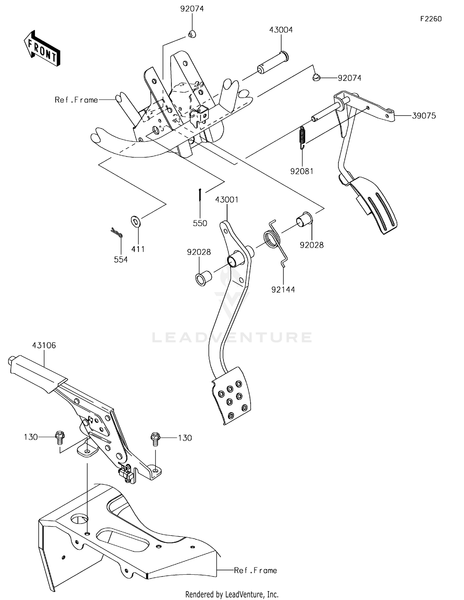 Brake Pedal/Throttle Lever