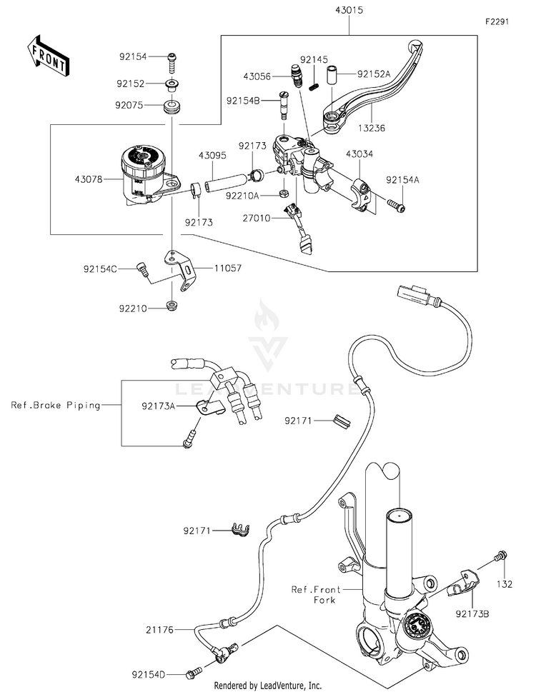 Front Master Cylinder Schematic