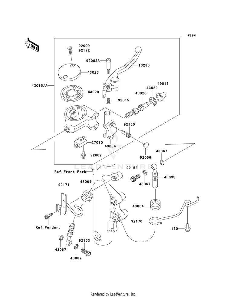 Front Master Cylinder Schematic
