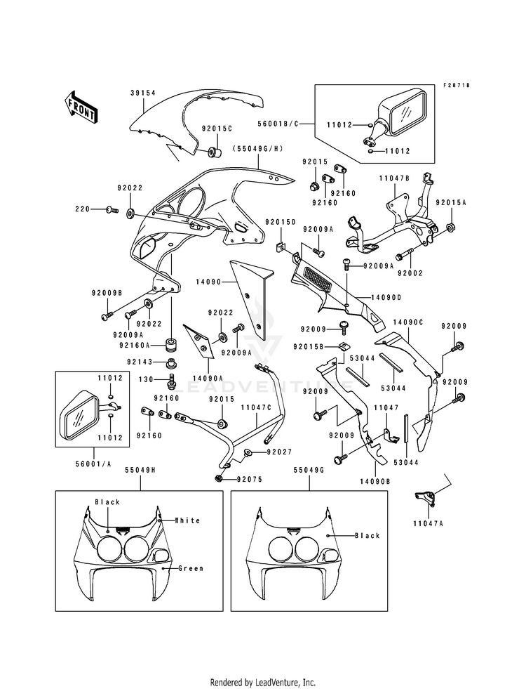 Cowling (Zx750-L3) Schematic