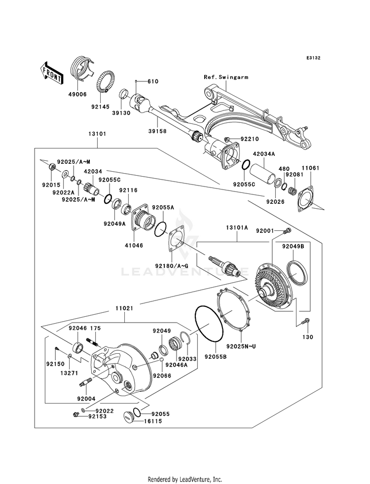 Drive Shaft/Final Gear Schematic