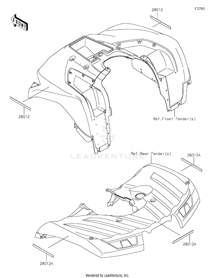 Reflectors KVF750GLF Brute Force 750 4x4i EPS (2020) Schematic