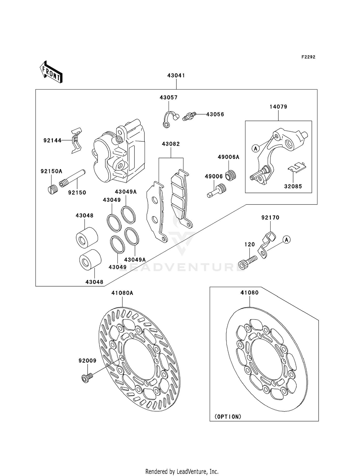 FRONT BRAKE (KX500-E15)