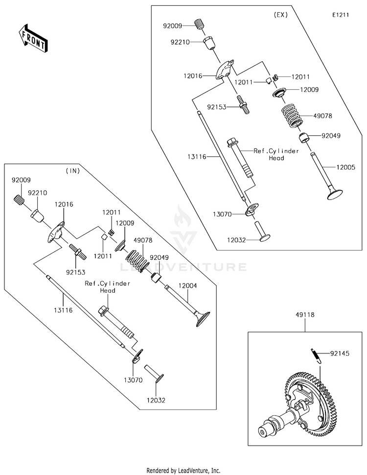 Valve(S)/Camshaft(S) Schematic