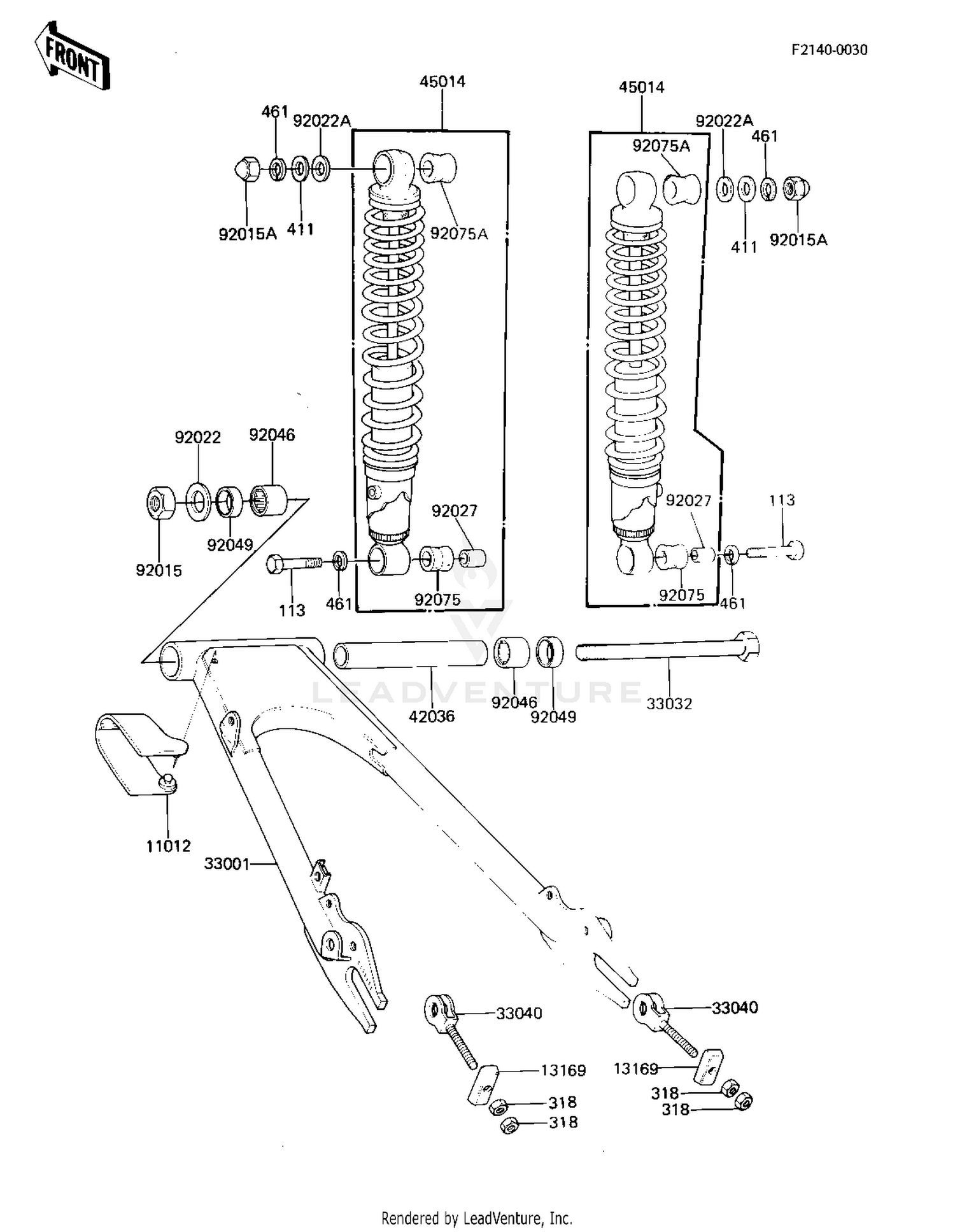SWING ARM/SHOCK ABSORBERS (KZ305-A1)