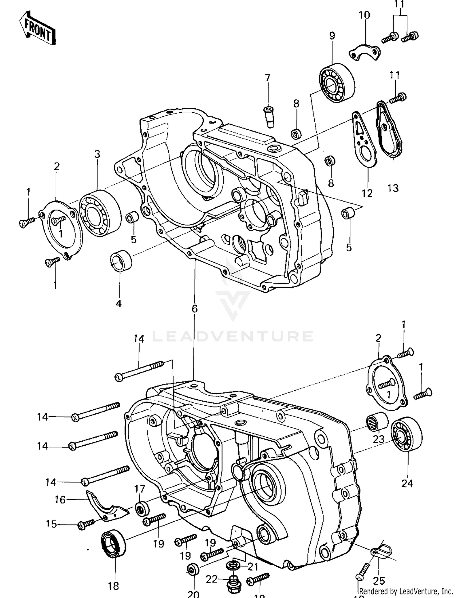 CRANKCASE ('78-'79 KL250-A1/A1A/A2)