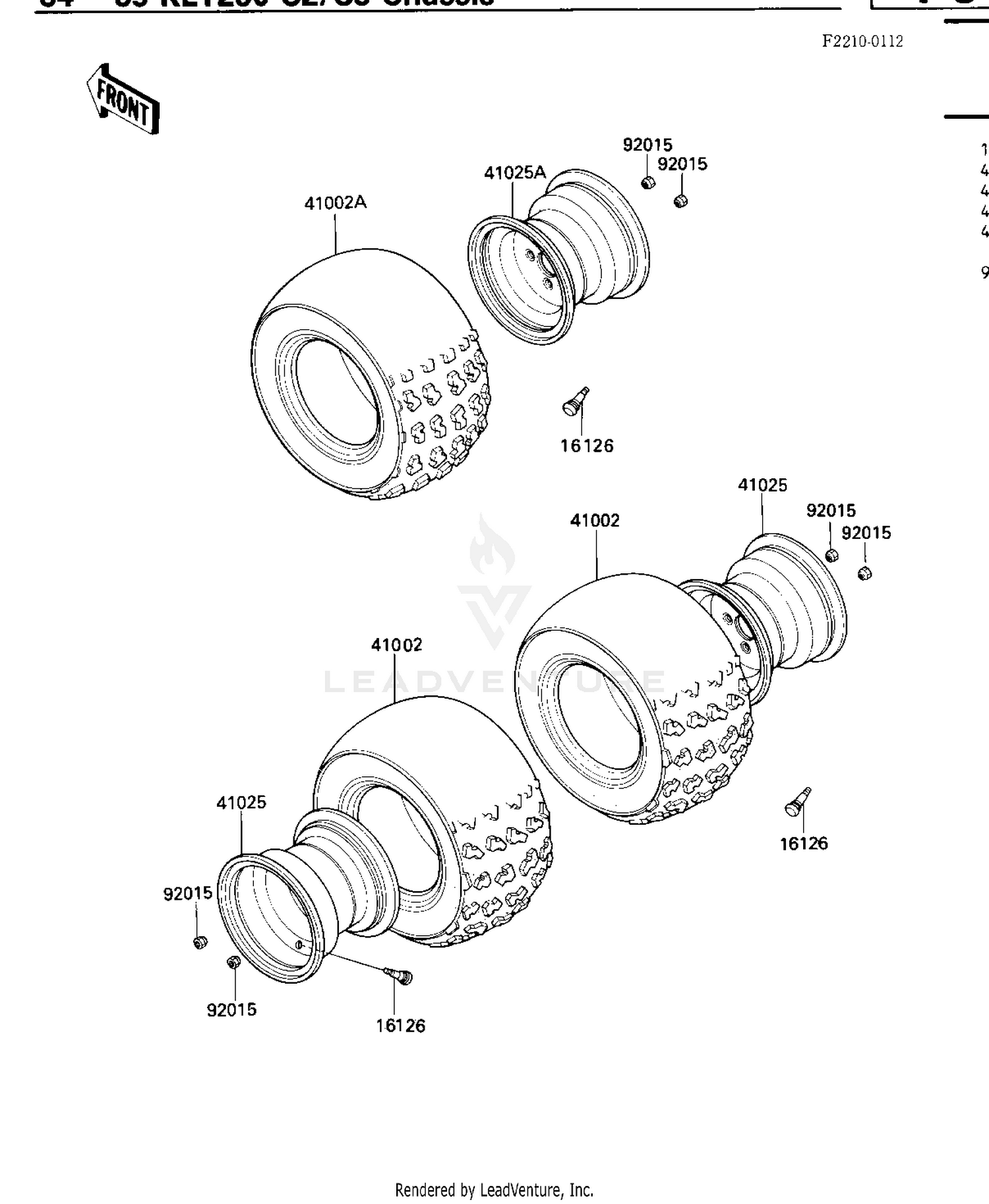 WHEELS TIRES ('84-'85 C2/C3)